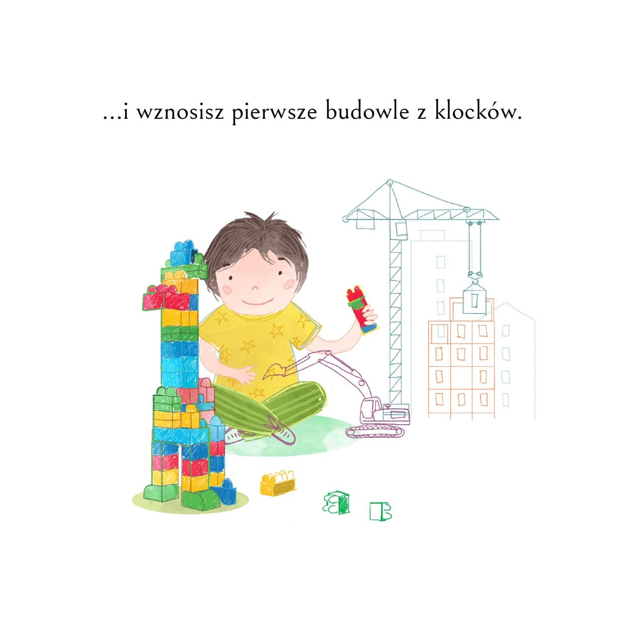 Bajka na dzień dziecka-fragment-drugi-chłopiec buduje z klocków lego